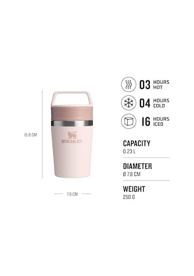 Stanley Cafe To-go Termos 0.23l 10-12079-009 Rose