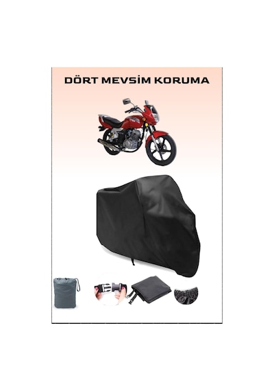Siyah Kuba Kh125-12d Uyumlu Motorsiklet Branda, Motor Örtüsü