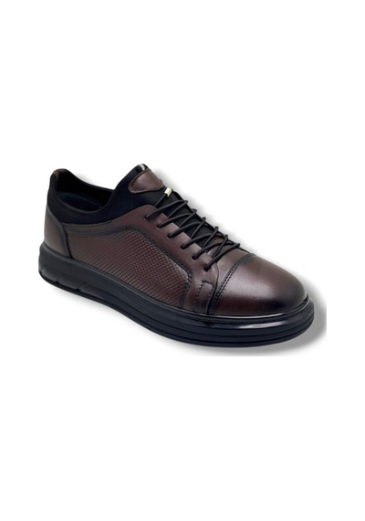 Hidayet Özel 1228-26 Hakiki Deri Streçli Slip On Anatomik Erkek Ayakkabı Kahverengi