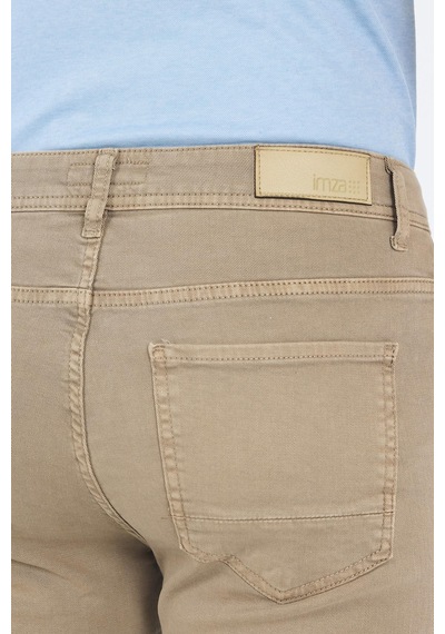İmza Koyu Bej Pamuklu 5 Cep Casual Slim Fit 5 Cep Pantolon 1003250318 Fransız Bej