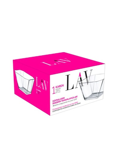 Lav Karen Cam Salata Kasesi Tekli Ekstra Büyük 1900 ml (Sunum Kasesi , Hazırlık Kasesi)