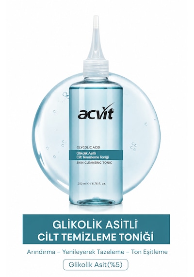 Glikolik Asitli Cilt Temizleme Toniği 200 Ml.