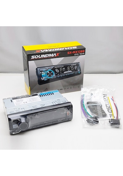 Soundmax Sx-mx1289 Araç Oto Teyp 4x50 Watt Bt Senkronizasyon 2xusb Tf Aux Fm 7 Renk Ekranlı