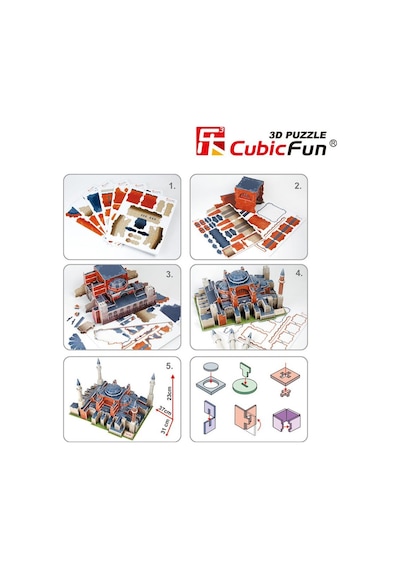 Cubic Fun 3d 225 Parça Puzzle Tarihi Ayasofya  Camii