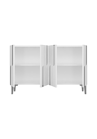 Ka1231bs Nota Konsol Ve Tv Sehpası Beyaz-silver 120cm