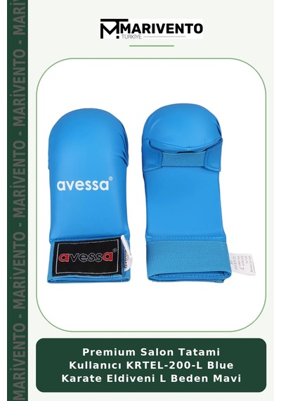 Premium Salon Tatami Kullanıcı Krtel-200-l Blue Karate Eldiveni L Beden Mavi