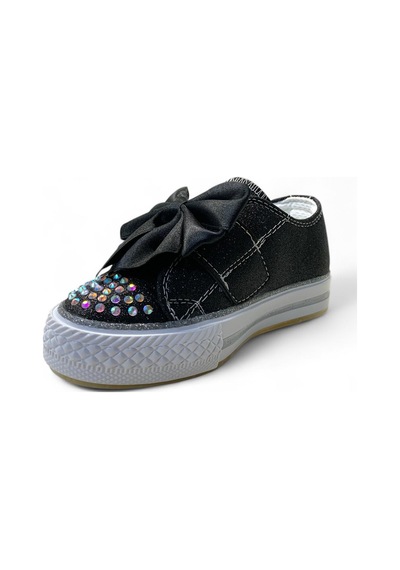 Tuğba Ortopedi 1210 Kız Çocuk Okul Öncesi Kurdele Işıklı Sneaker Siyah