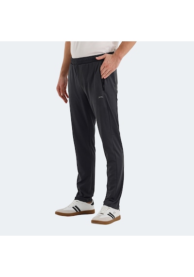 Slazenger RANJEET Erkek Fermuar Cepli Koyu Gri Eşofman Altı