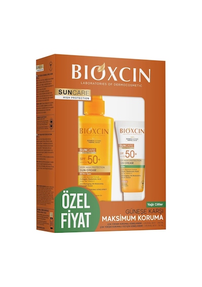 Bioxcin Sun Care Spf 50 Yüz Güneş Kremi 50 Ml Karma Yağlı Cilt Ve Vücut Güneş Spreyi 200 Ml