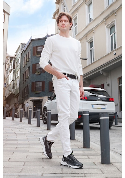 Jump 29726 Siyah - Gri Erkek Sneaker Günlük Spor Ayakkabı Beyaz
