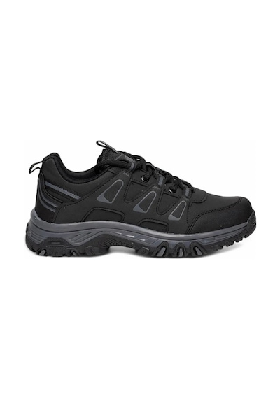 Erkek Outdoor Bağcıklı Kaymaz Taban Sneaker Ayakkabı Siyah