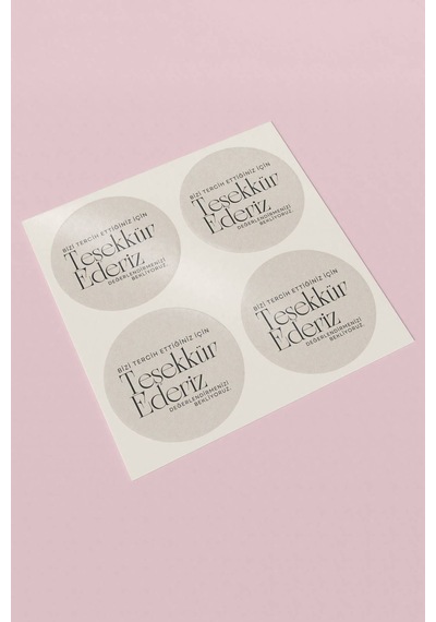 Teşekkür Ederiz Değerlendirme Sticker 3x3cm St2179 Çok Renkli
