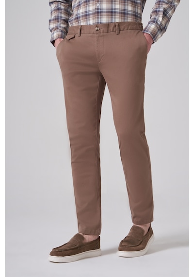 Morven Erkek Bej Pamuk Trend Slim Fit Chino Pantolon 26ks003008653 Bej