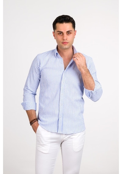 Modtime Slimfit Gofre Kumaş Pamuklu Yazlık Erkek Gömlek