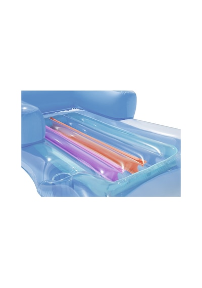 Bestway Tek Kişilik Sırt Dayamalı İçecek Hazneli Deniz Yatağı 161x84cm Mavi Çok Renkli