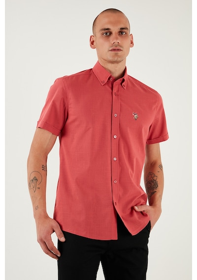 U.S. Polo Assn. U.s. Polo Assn Erkek Gömlek G081gl0042083854 Vişne Vişne