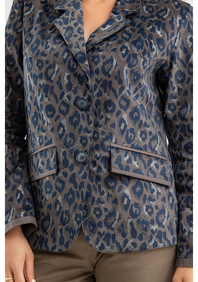 Bold & Young Kadın Baskılı Kadife Blazer Ceket Likralı Pamuklu Kumaş, Astarlı, Çift Cepli Haki Bold & Young Kadın Baskılı Kadife Blazer Ceket Likralı Pamuklu Kumaş, Astarlı, Çift Cepli Haki