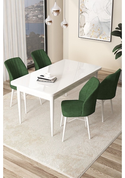 Canisa Arp Serisi 70x110 Sabit Mutfak Masası Takımı Beyaz Masa 4 Haki Yeşil Sandalye Beyaz Masa Sandalye Haki Yeşili Canisa Arp Serisi 70x110 Sabit Mutfak Masası Takımı Beyaz Masa 4 Haki Yeşil Sandalye Beyaz Masa Sandalye Haki Yeşili