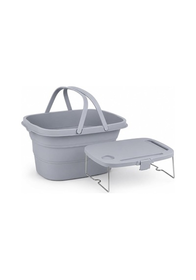 Katlanabilir Piknik Sepeti Ve Mini Masa Seti 21 Litre Kapasiteli Ergonomik Taşıma Kulplu Katlanır Piknik Çantası Ka Çok Renkli