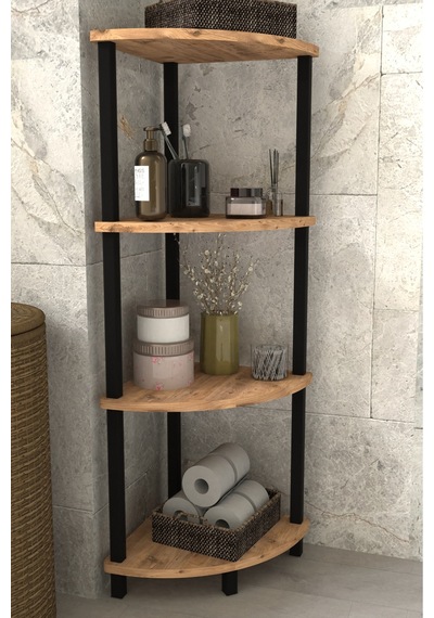 Decoline Banyo Rafı 4 Katlı Moblen Modern Organizer Depolama Ünitesi-atlantik Çam Atlantik Çam