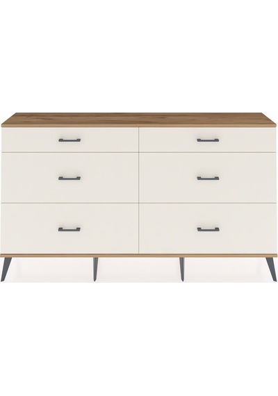 Arges Konsol 6 Çekmeceli 176x30x99 Antrasit-çam/aytaşı Atlas Çam/aytası - Antrasıt