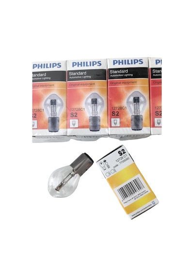 10 Adet Motosiklet Far Ampul S2 12x35/35 Bosch Tipi Phlıps