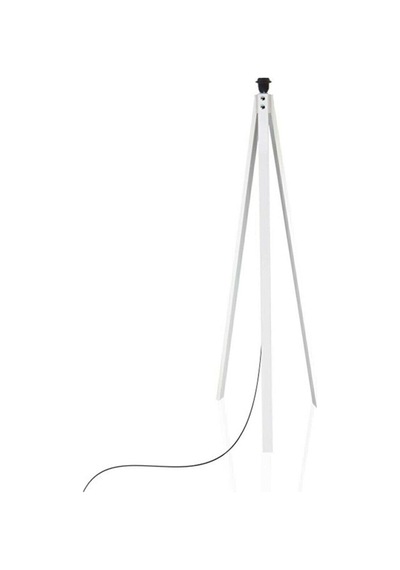 Beyaz Lambader Ayağı Ahşap Tripod Ayak Tesisatlı Ly626