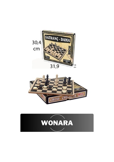 Premium Board Game - Zekav Geliştirici Eğitici Strateji Klasik Satranç Dama Kutu Oyunu Seti