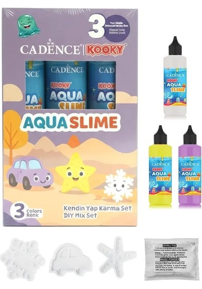 Kooky Aquaslime Kendin Yap Karma Set 3 Renk 90ml
