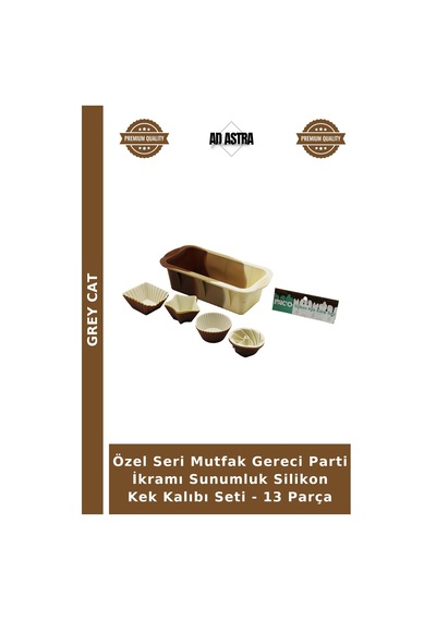 Özel Seri Mutfak Gereci Parti İkramı Sunumluk Silikon Kek Kalıbı Seti - 13 Parça Çok Renkli