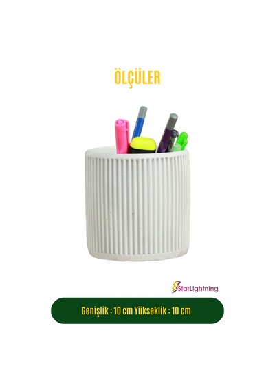 Kalemlik Beyaz Renk Masa Kalemliği Organizer Kalemlik Model 1 Çok REnkli