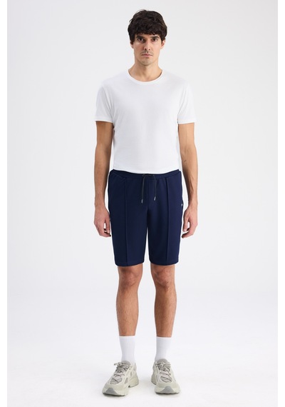 Twn Slim Fit Lacivert Düz Örme Şort 6ec136172453m 101
