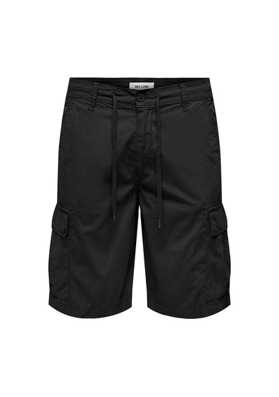 Only & Sons Onsloc Pamuklu Relaxed Normal Bel Cepli Short Erkek Short 22029214 Siyah