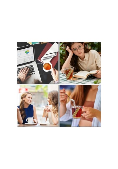 Demlik Paslanmaz Çelik 2 Parça Ince Örgü Çay Sopa Gevşek Çay Detoks Çayı Darjleeg Çay Mate Çay Çok Renkli