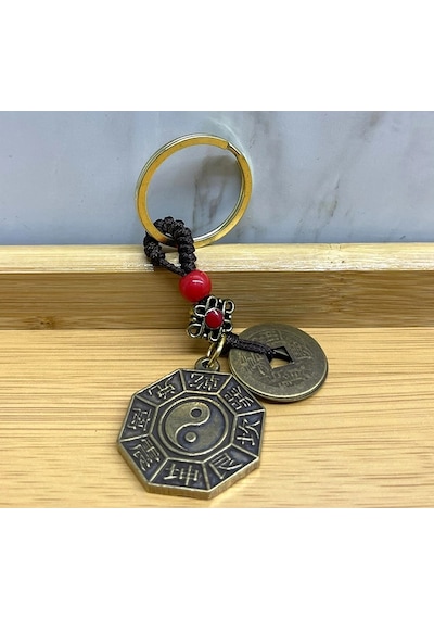 Metal Yin Yang Anahtarlık Alk4457 Altın