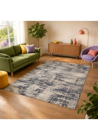 Kartela Halı Riva Halı Kaymaz Taban Makinede Yıkanabilir Halı Gri - 80 X 120 Cm