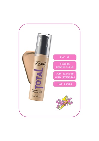 Callista Total Perfecting Fondöten 232 Pembe Bej Light Beige
