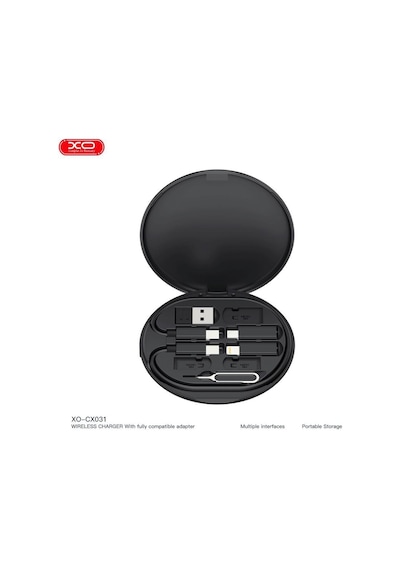 Cx031 Type-c Kablolu Micro & Lightning & Usb-a Adaptörlü 15w Kablosuz Çoklu Şarj Aleti 30617685