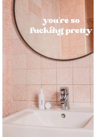 Ayna Dekorasyon Sticker - You're So Pretty - - 30x9 Cm