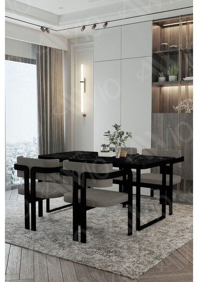 Avvio Roxy Metal Ayak Tokyo Demonte Sandalye 80x120 Yemek Masası Mutfak Masası 4 Kişilik Siyah Mermer Avvio Roxy Metal Ayak Tokyo Demonte Sandalye 80x120 Yemek Masası Mutfak Masası 4 Kişilik Siyah Mermer