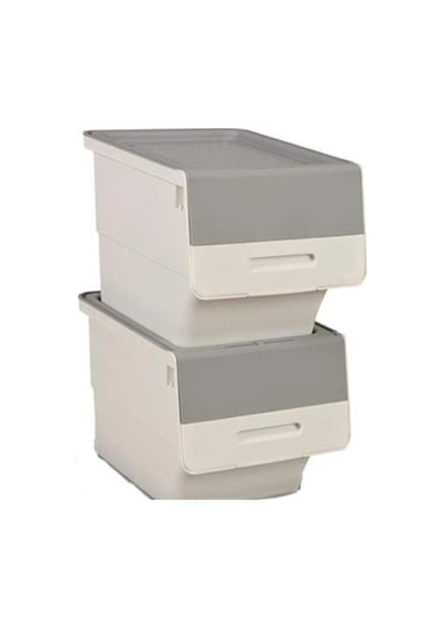Motek Beyaz Tekerlekli Organizer Çok Amaçlı Saklama Kutusu 2x33 Lt
