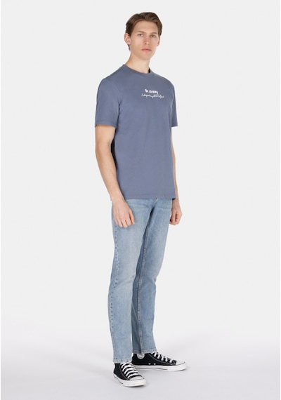 Colin's Colins Comfort Fit Yuvarlak Yaka Düz Erkek Mavi Kısa Kol Tişört Cl1074160 Q1.v1 Inv İndigo