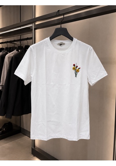 Yubistitch Tshirt Nakış İşlemeli 3d Çiçek-kalın- Beyaz