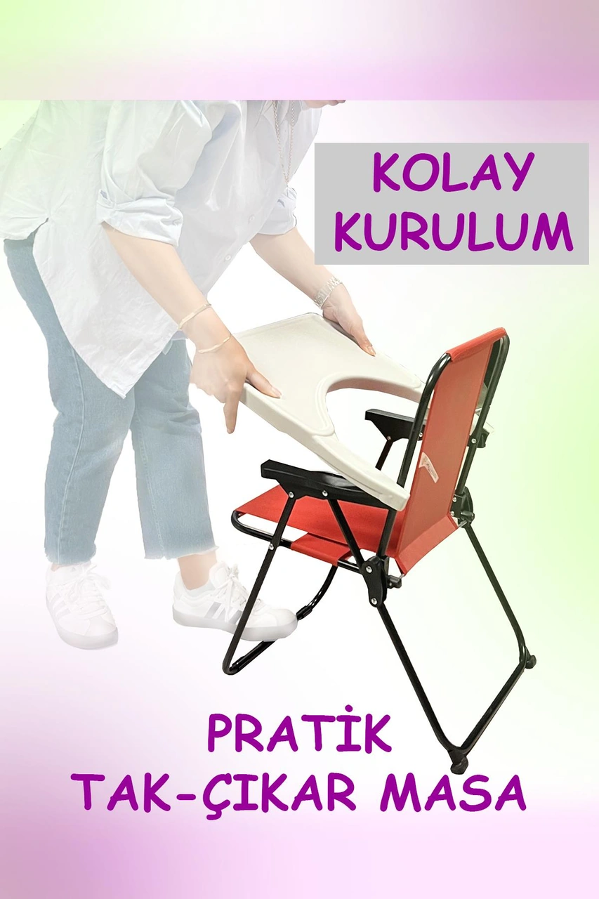 Exent 2 6 Yaş, Katlanabilir Çocuk Sandalyesi Ve Masası Tak-çıkar Masa-yeşil Çok Renkli