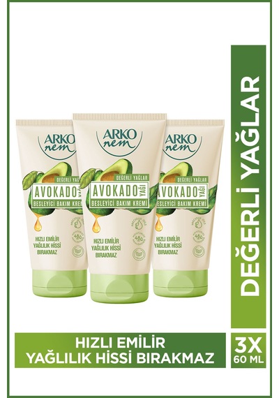 Besleyici Bakım Kremi Avokado 3x60 Ml