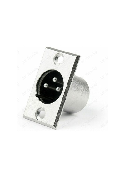 Panel Montajlı 3 Pin XLR Erkek Şase Konnektör