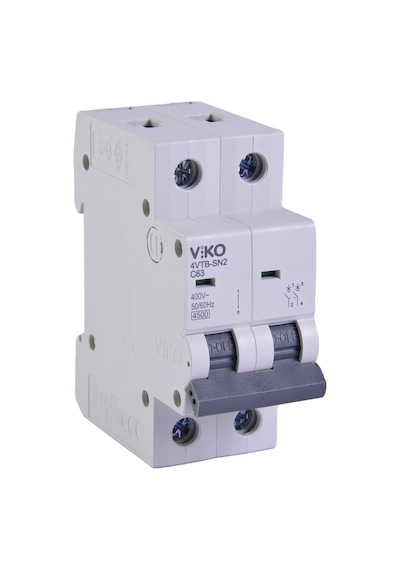 Viko 4vtb-2c63 Otomatik Sigorta 4,5ka C Tipi 2 Kutup 63a 10