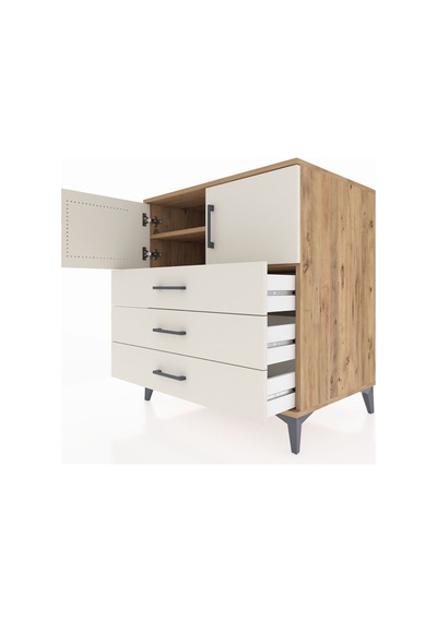 Kronos Şifonyer 2 Raflı 3 Çekmeceli 2 Kapaklı 88x59x96 Çam-ay... Çam Kronos Şifonyer 2 Raflı 3 Çekmeceli 2 Kapaklı 88x59x96 Çam-ay... Çam