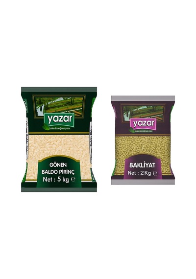 Yazar Gönen Baldo Pirinç 5 KG + Yeşil Mercimek 2 KG