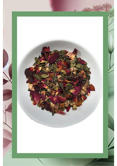 Premium Rose & Spearmint Tea 75g, Özel Harman Gül Ve Kıvırcık Nane Çayı